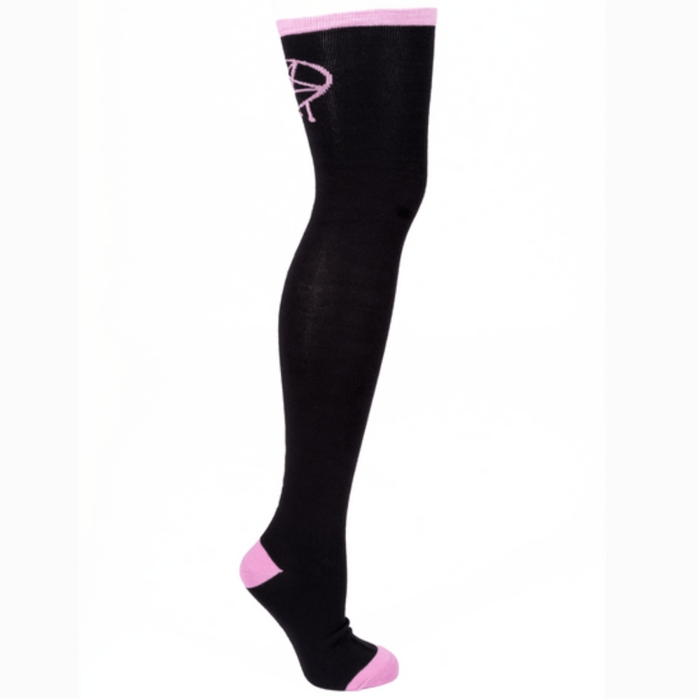 Too Fast Bloody Stars Pentagram Thigh High Socks NWT - Picture 5 of 5